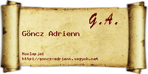 Göncz Adrienn névjegykártya